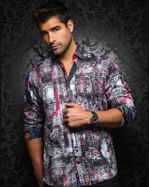 Au Noir Cruz Red Dress Shirt Black/Red