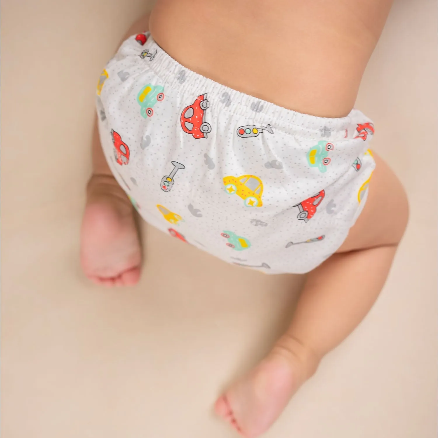 Baby Moo Vehicle Reusable Cloth Training Diaper Panty - Multicolour