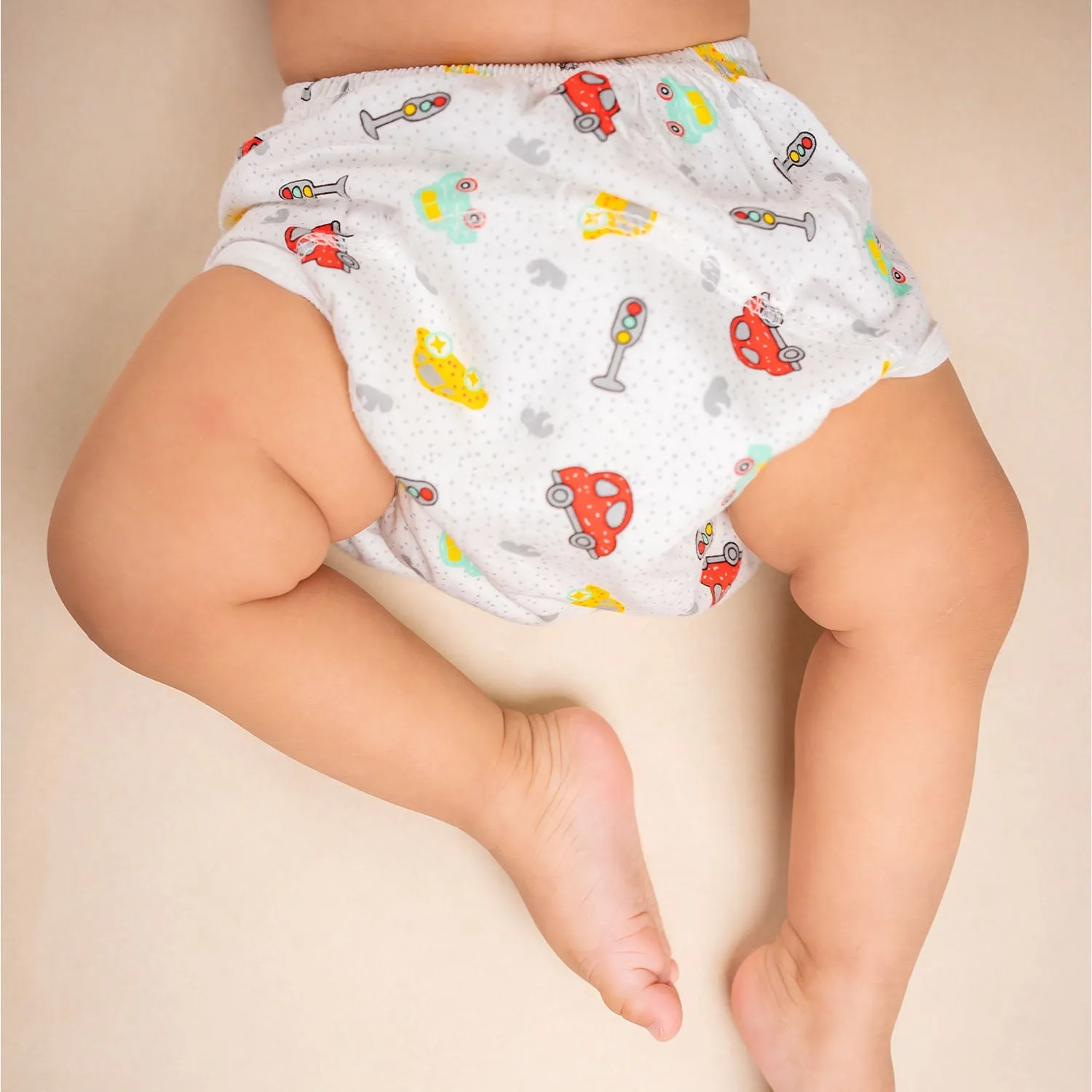 Baby Moo Vehicle Reusable Cloth Training Diaper Panty - Multicolour