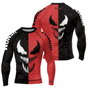 Black And Red Venom Men's Long Sleeve Rash Guard