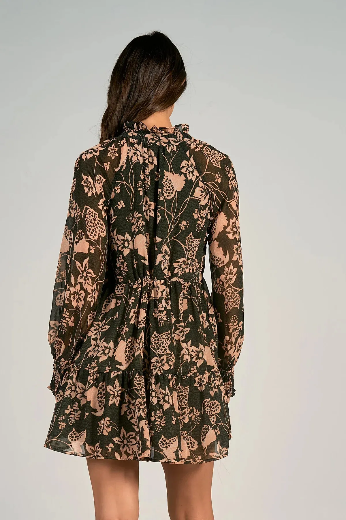 Boho Floral Babydoll Dress