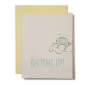 Bottoms Up Baby Card by Ladyfingers Letterpress