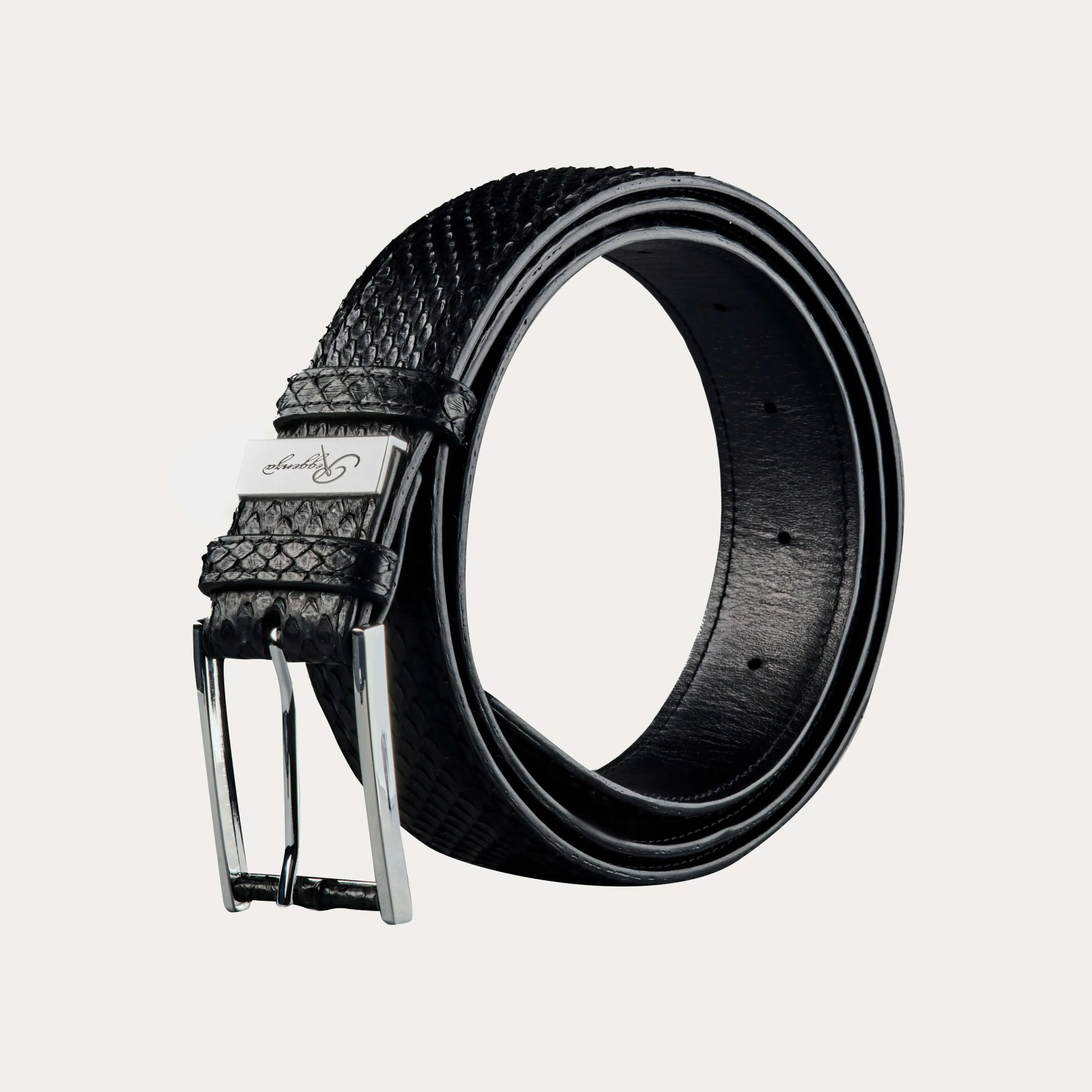 Burmese Python Leather Belt