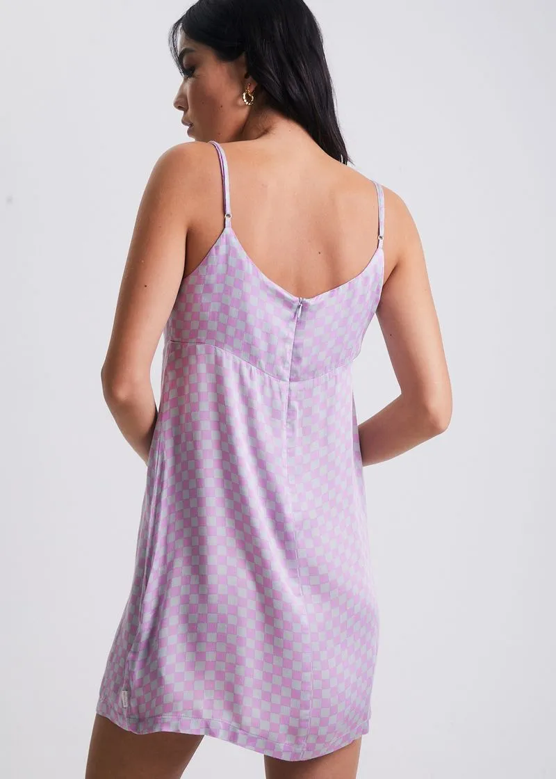 Check Babydoll  Mini Dress