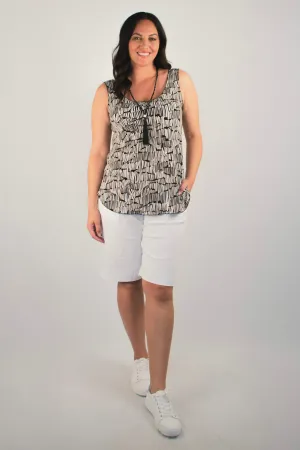 Crisp Stretch Rayon Nylon Shorts with Pockets