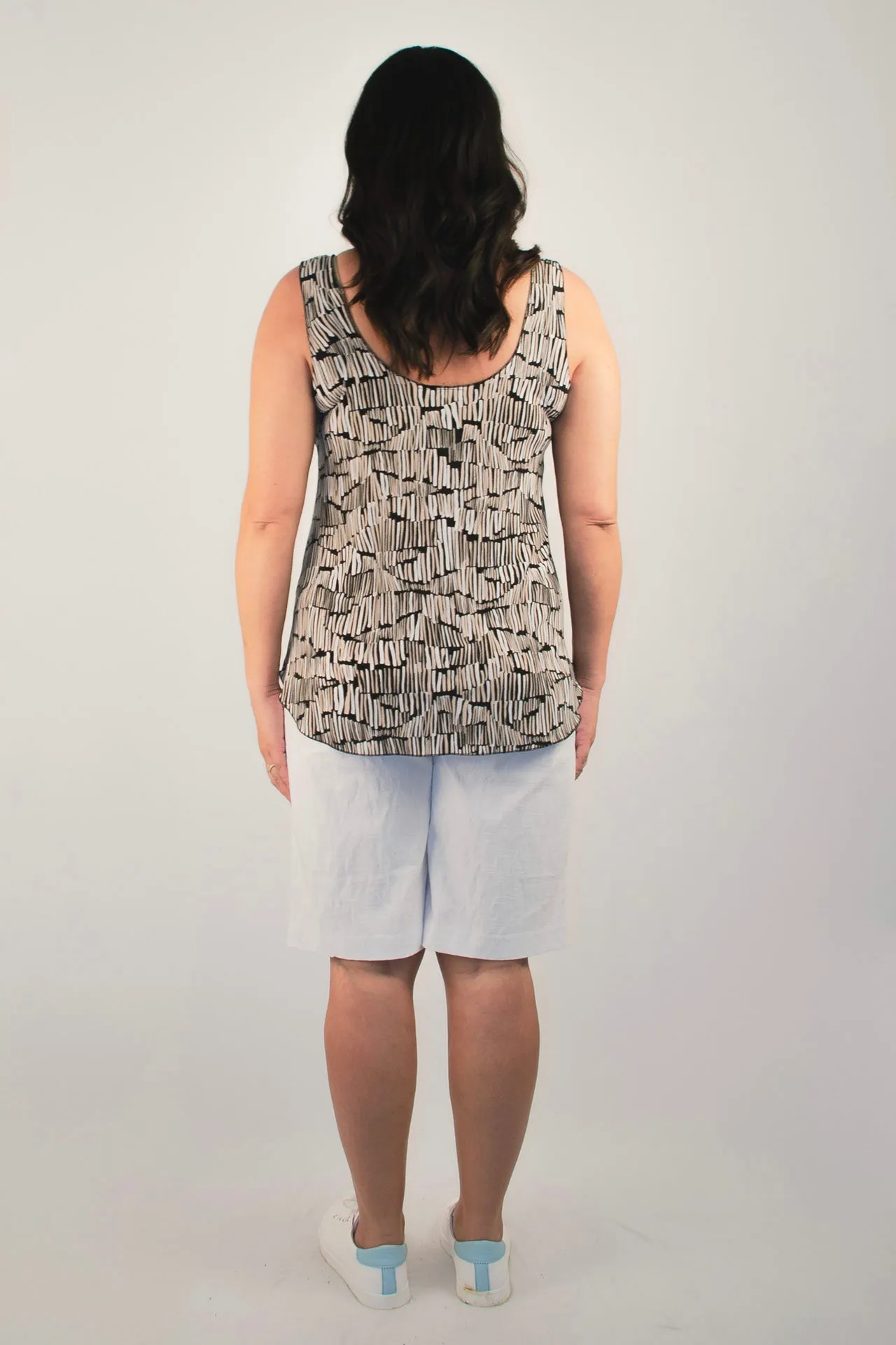 Crisp Stretch Rayon Nylon Shorts with Pockets