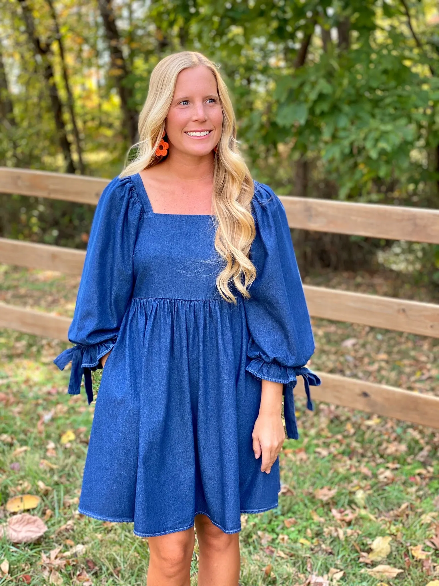 Dark Denim Babydoll Dress