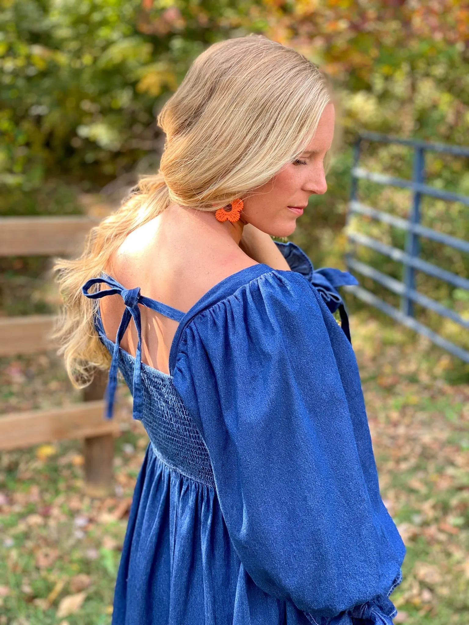 Dark Denim Babydoll Dress