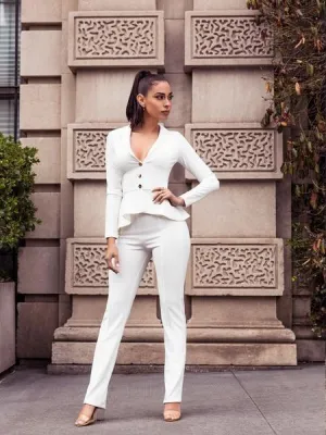 DEBBIE HIGH WAISTED STRETCH CREPE PANT