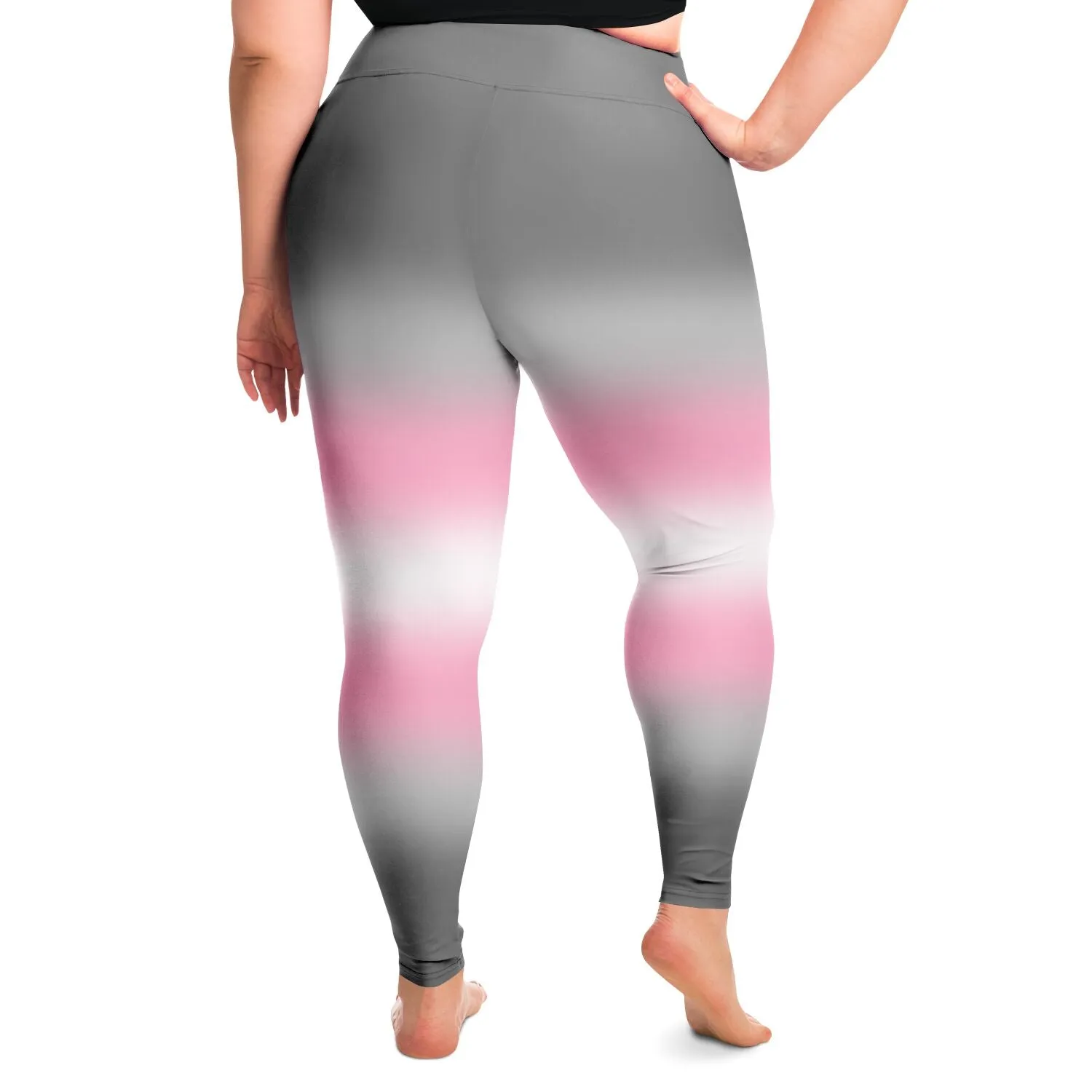 Demigirl Pride Ombre High-Waist Plus Leggings