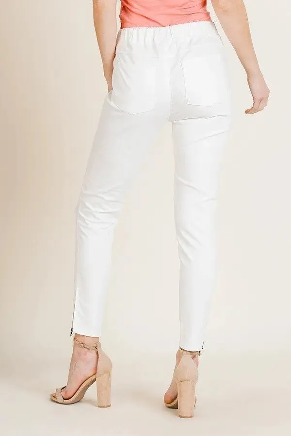 High Waist Skinny Moto Pant