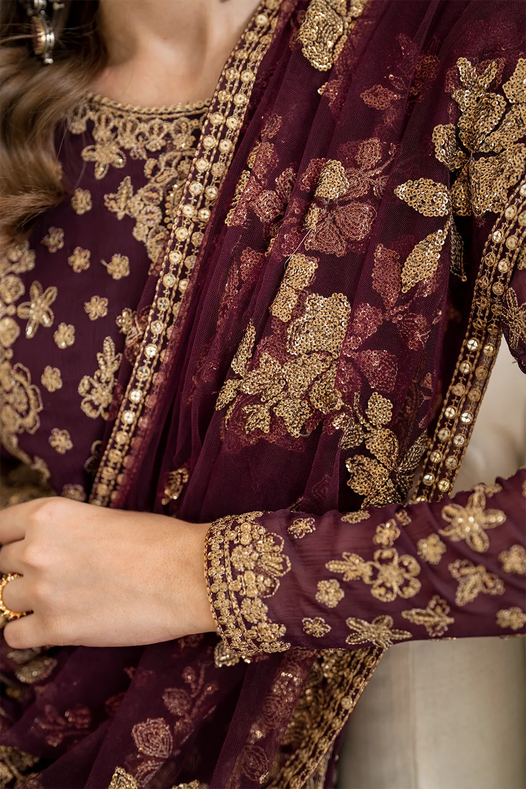 IZNiK Chinon Luxury Formals – CC-42 Embroidered Chiffon