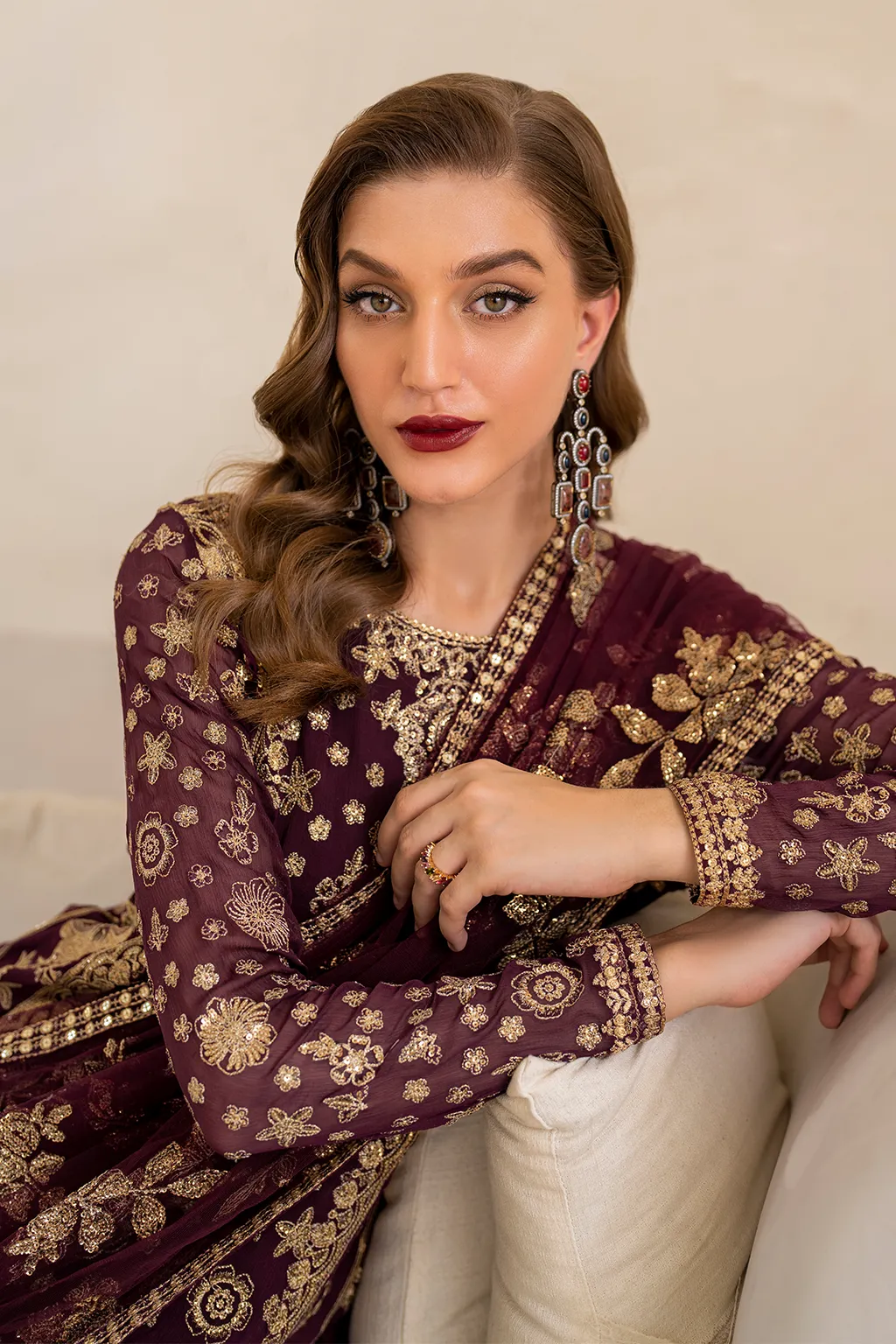 IZNiK Chinon Luxury Formals – CC-42 Embroidered Chiffon
