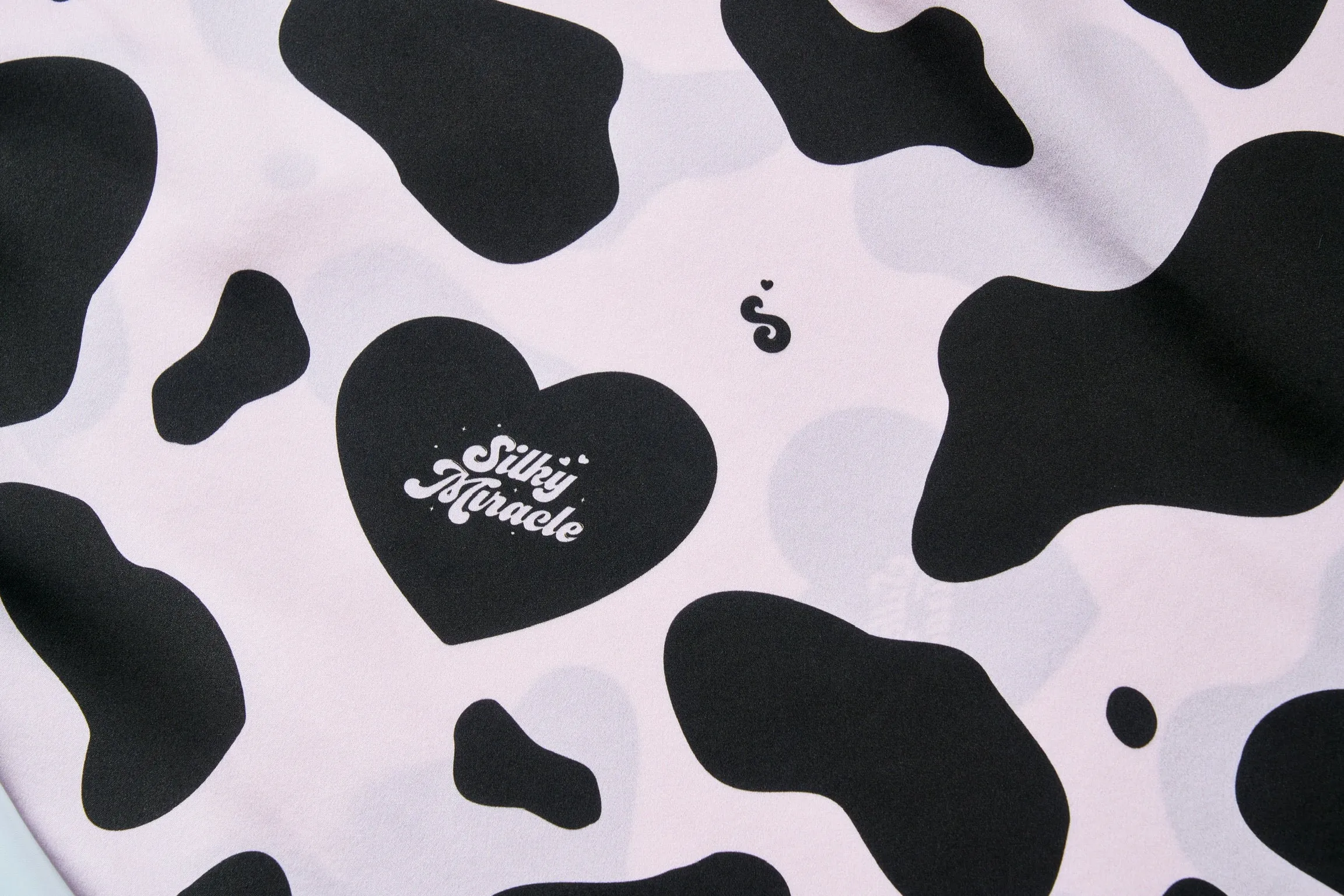 MooMoo Print Silk Slip Dress