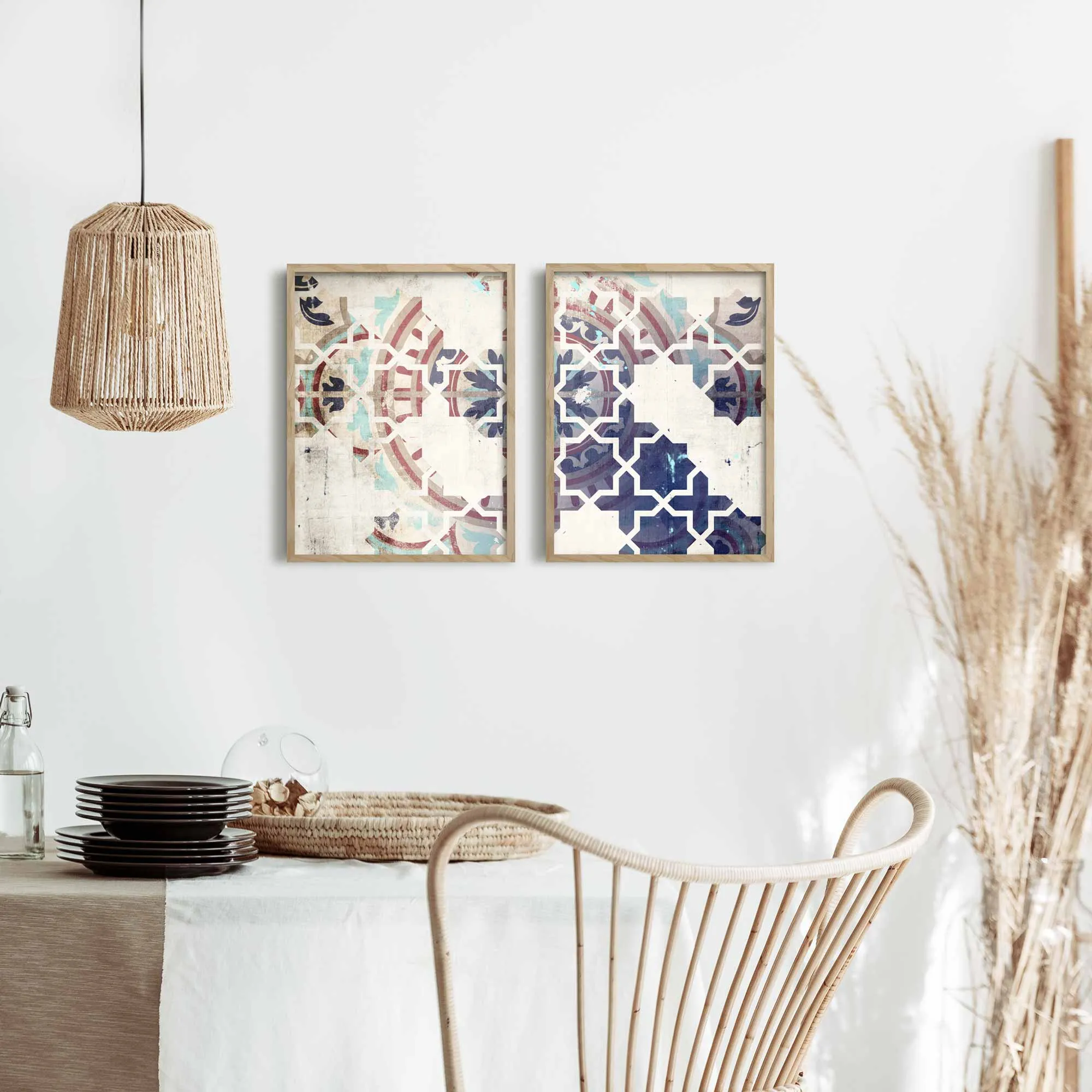 Moroccan Pattern Wall Art Set