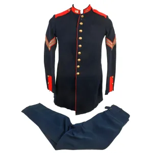 Original U.S. Indian Wars Era Named Enlisted Model 1885 Artillery Uniform Coat & Trousers with M1872 Corporal Chevrons