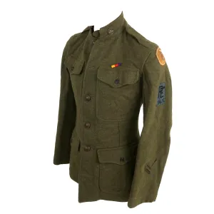 Original U.S. WWI Rare Double-Patched Motor Transport Corps & New York Port of Embarkation Enlisted Man’s Uniform Jacket & Breeches