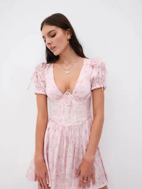Paulina Puff Sleeve Mini Dress