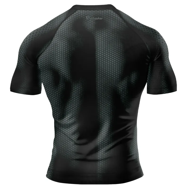 Superman Metallic Emblem Men's Short Sleeve Rash Guard
