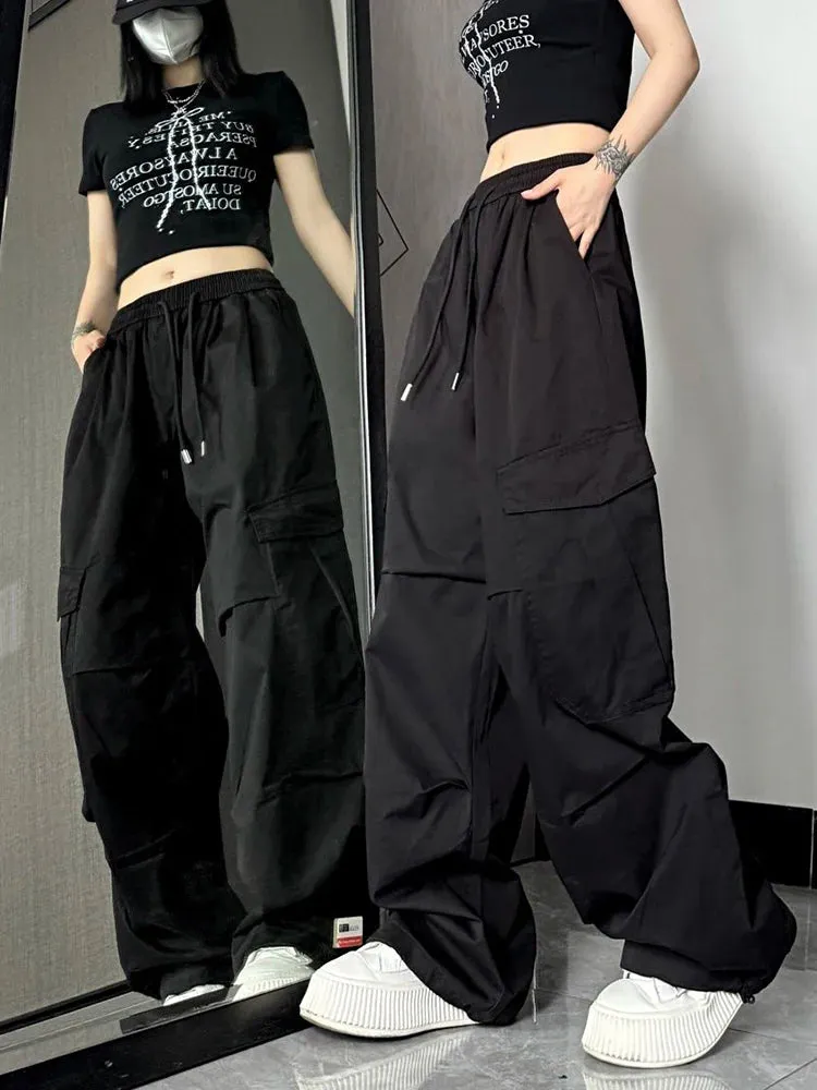 Y2K High Waist Wide Leg Cargo Pants – Streetwear Essential