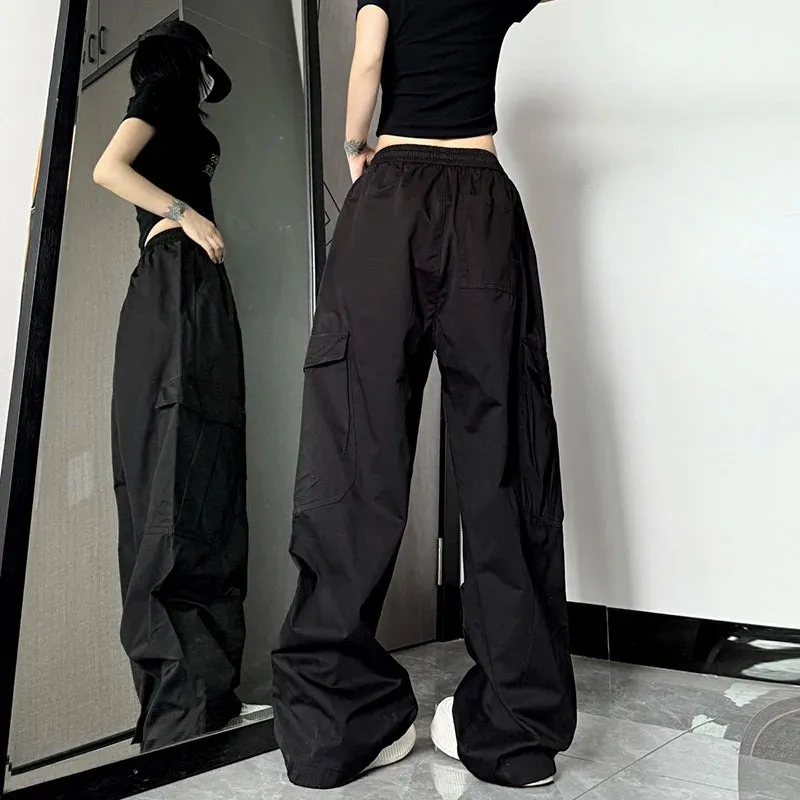 Y2K High Waist Wide Leg Cargo Pants – Streetwear Essential