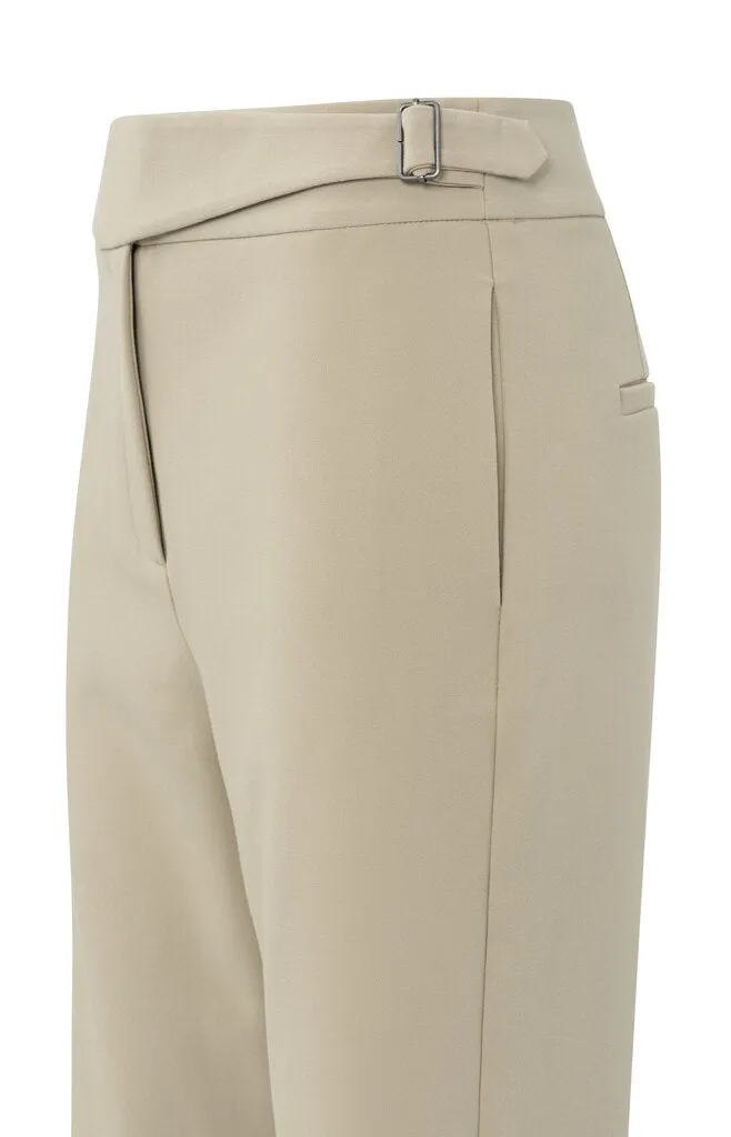 YAYA - Broek High Waist Straight Leg Pental Safari
