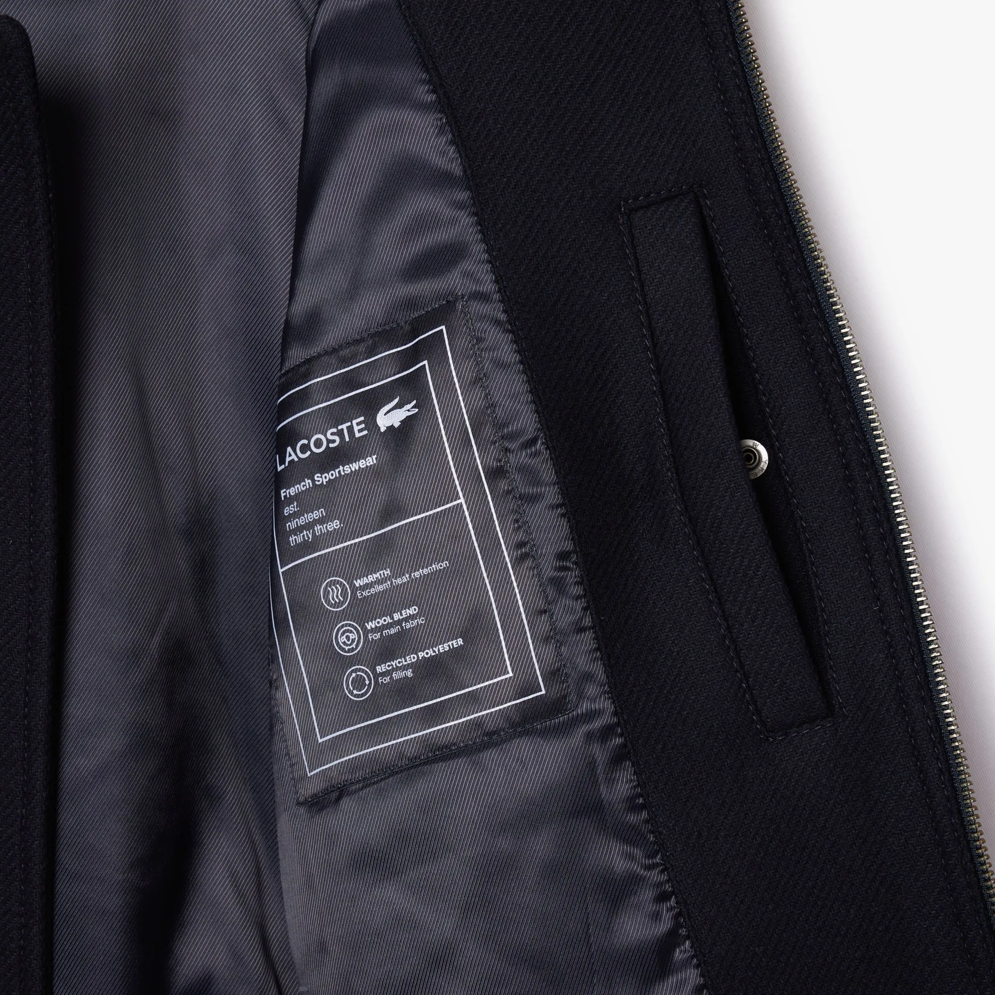 Zipped Padded Wool Aviator Jacket - BH2888